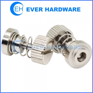 Flush Mount Captive Screws Spring Loaded Low Profile Knob Aero Spacer Fasteners Electronics Mounted Panel Self Clinching Thumb Plungers Hardware Flare Hardware Manufacturer Supplier Customizable