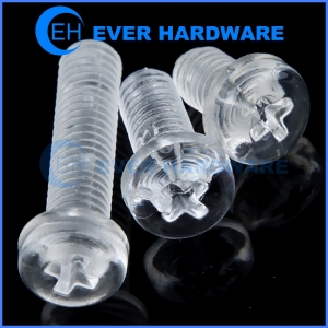 M 2 Screw General 2mm Diameter Thread Round Phillips Head Screws Cross Drive Transparent Nylon Bolts Insulation Electronics Tiny Fasteners Supplier