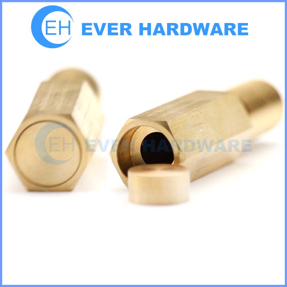 M3 Brass Machine Screws Custom-Made Hex Standoffs Male Threaded External Cover Bolts Special Designed Electronics Fasteners Lathe Products Supplier