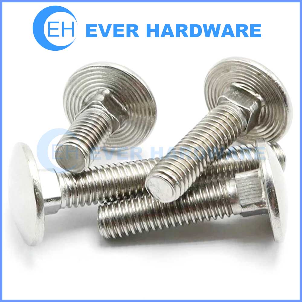 M8 8mm A4 Stainless Marine Grade Coach Bolts Cup Mushroom Square Carriage Bolts